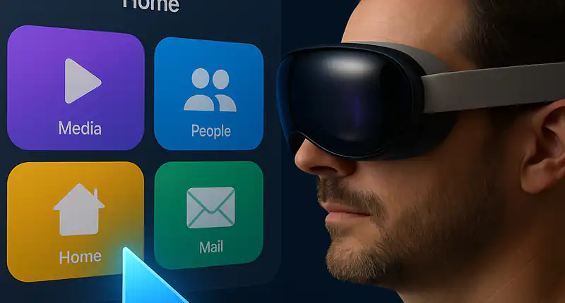 Apple Vision Pro con visionOS 3 scorrerai interfaccia solo con gli occhi