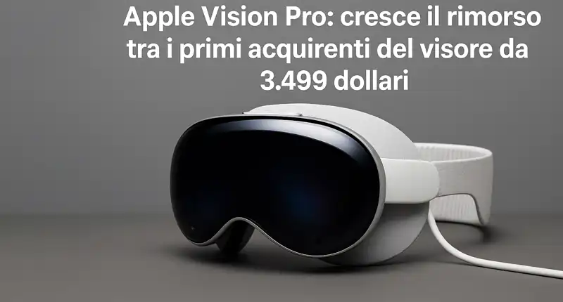 Apple Vision Pro perché molti utenti si stanno pentendo de acquisto da 3.499 dollari