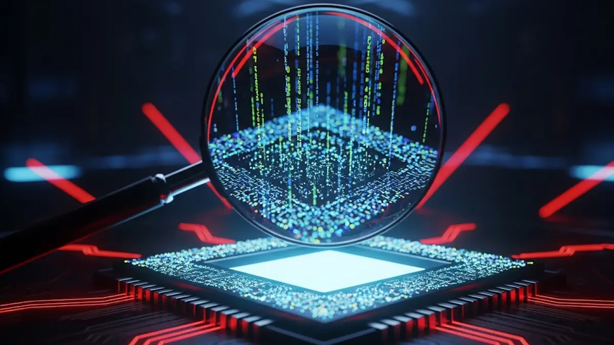 immagine stilizzata di un microchip con lucchetti digitali