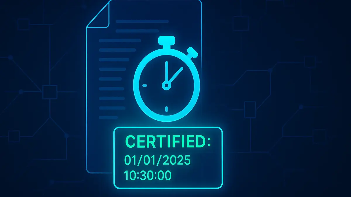 Icona o timbro digitale con data e orario